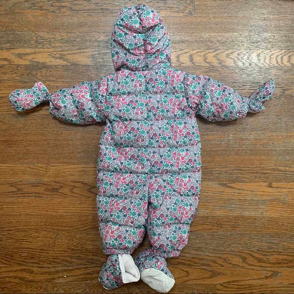 Baby Gap floral ColdControl down snowsuit 0-6month - Picture 7 of 7